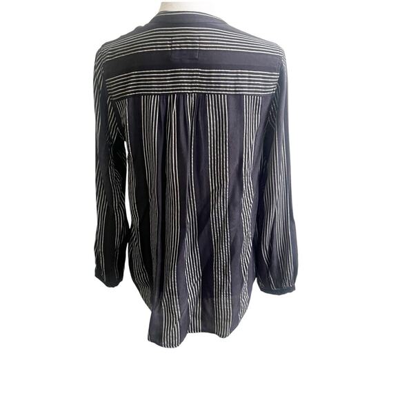 Rails Elouise Segrada Stripe Button Down Blouse Black White Size Small NWT - Picture 3 of 11